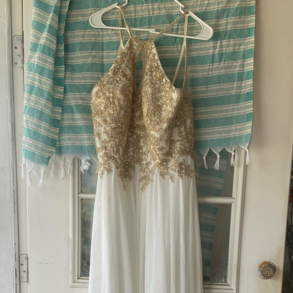 Gold and white